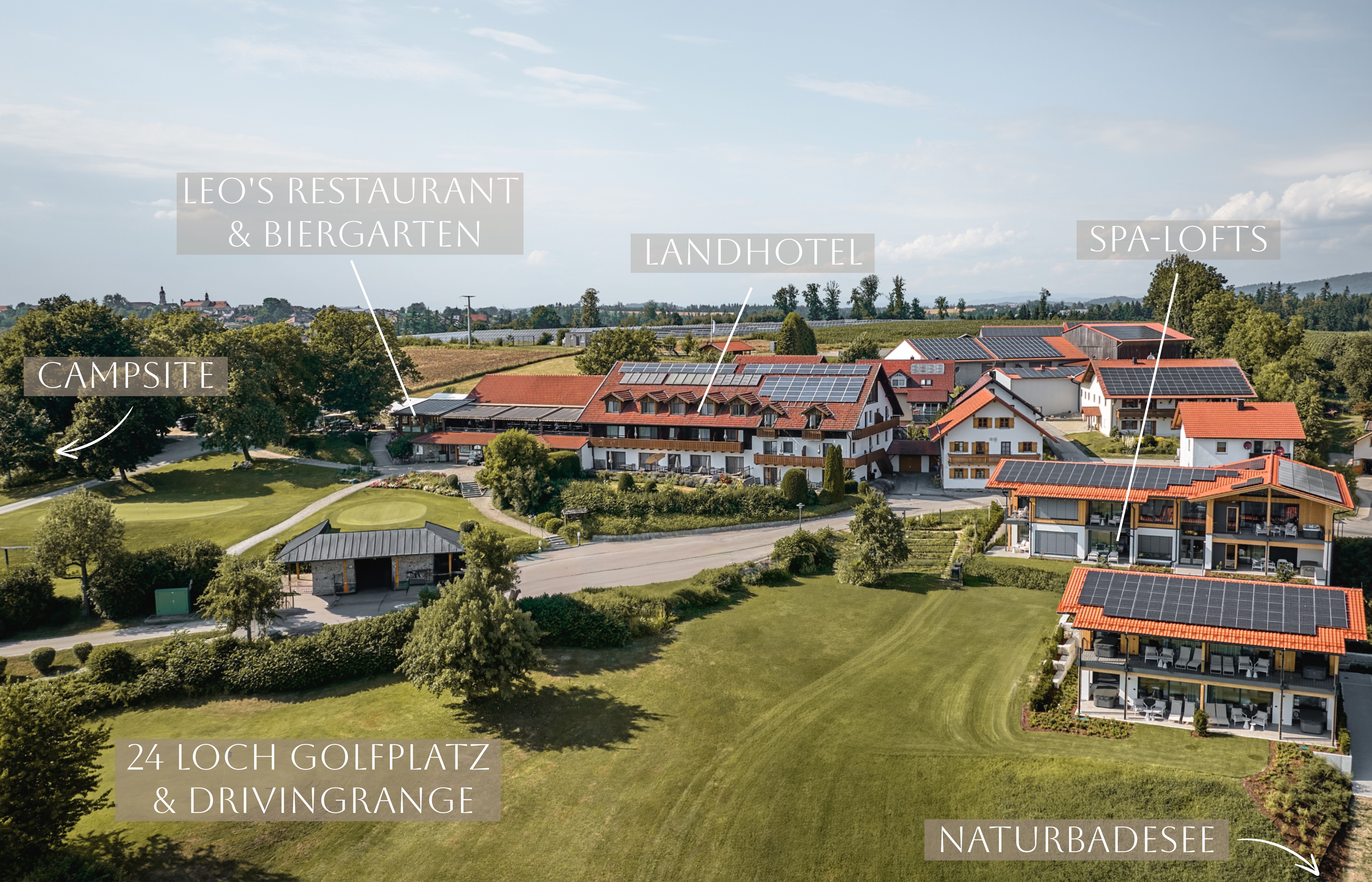 Infobilld des hauseigenen Golfplatz mit Legende